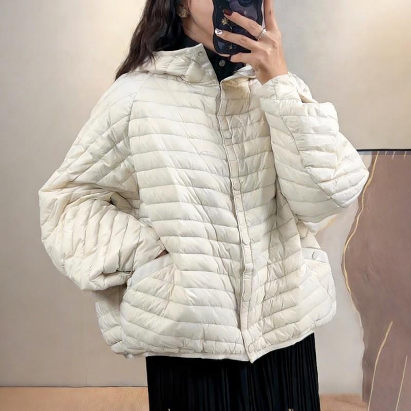 Womens Lightweight Hooded Down Jacket Short Puffer Coat Warm Casual Outerwear Winter