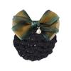 Pearl Pendant Mesh Bow Bun Net Spring Clip Bowknot Hairgrips Net Cover Bowknot Bun Snood  Dance