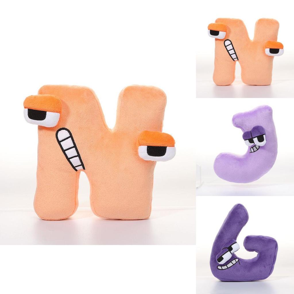 Entzückende Alphabet Lore Buchstabe A Plüschpuppen Babypädagogisches Spielzeug