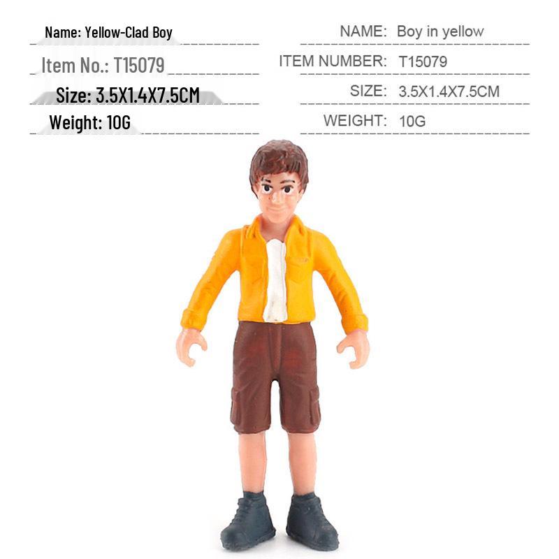 Cross-Border Farm Scene Worker Doll: Female Farmer with Shovel Ornament for Model Landscaping