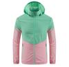 Women's Summer Fan Suit (including A Set Of 9-leaf Brushless 5V Fan) Long Sleeved Hooded Zipper Heatstroke Proof Solid Color Work Clothes
