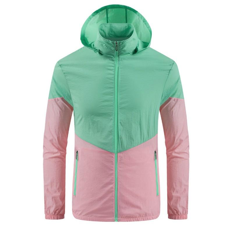 Women's Summer Fan Suit (including A Set Of 9-leaf Brushless 5V Fan) Long Sleeved Hooded Zipper Heatstroke Proof Solid Color Work Clothes