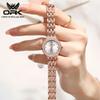 OPK Montre pour femme Classique Simple Élégante Montre de Marque à Quartz Montre à Lunette Diamant pour Femme Montre Étanche