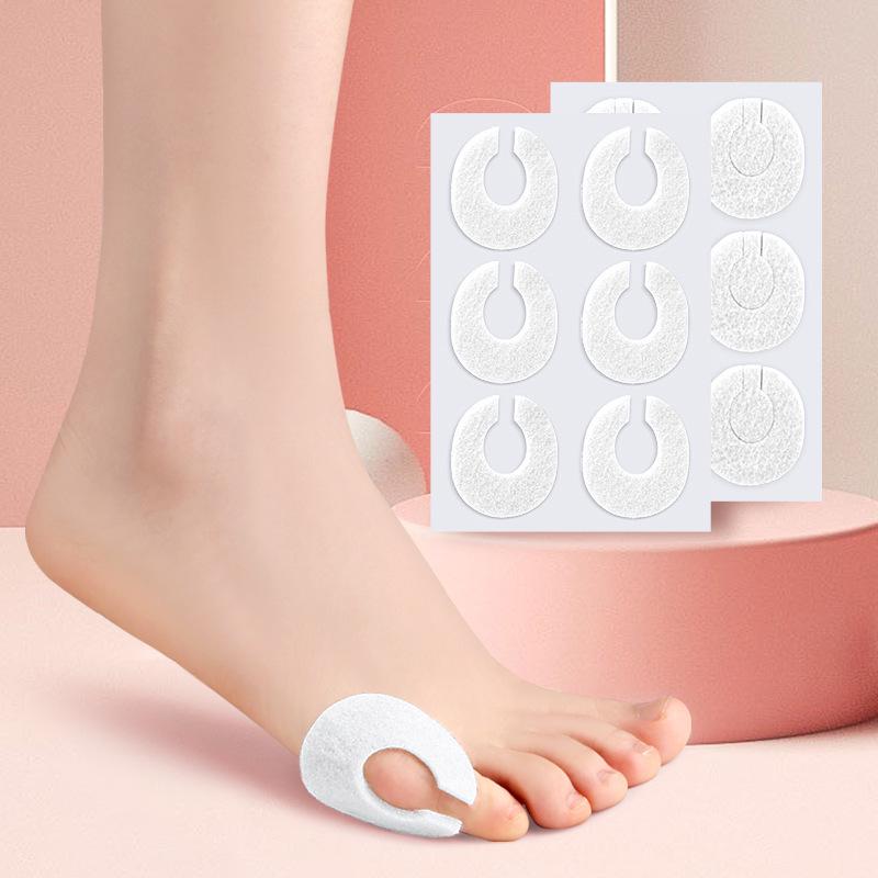 

Felt Pad Heel Sticker: Anti-Wear Callus Protection, Pain Relief, Anti-Slip, Shock Absorption, Size Adjustment for High Heels Removable White
