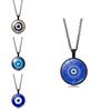 Stylish Alloy Geometric Blue Turkish Evil Eye Necklace Trendy Sweater Chain