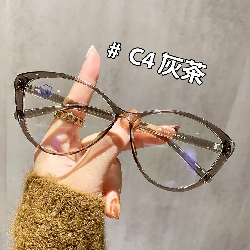 

Женские ретро оправы для очков «кошачий глаз» с защитой от синего света - Артефакт для обнаженного лица, Большая оправа для эффекта похудения