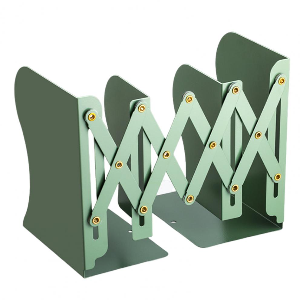 20cm Metal Bookend Retractable Desktop Book Stand Space-saving Book Organizer Holder Stable Book Rack For Home School Office