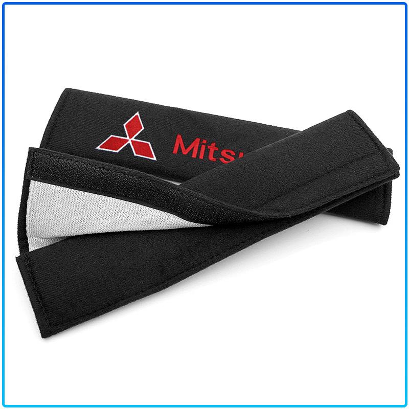 2Pcs Car Safety Belt Shoulder Cover Pad Plush Seat Belt Shoulder For Mitsubishi Lancer Lancer ASX Outlander 2 3 Pajero Mirage Exzos Pajero 4