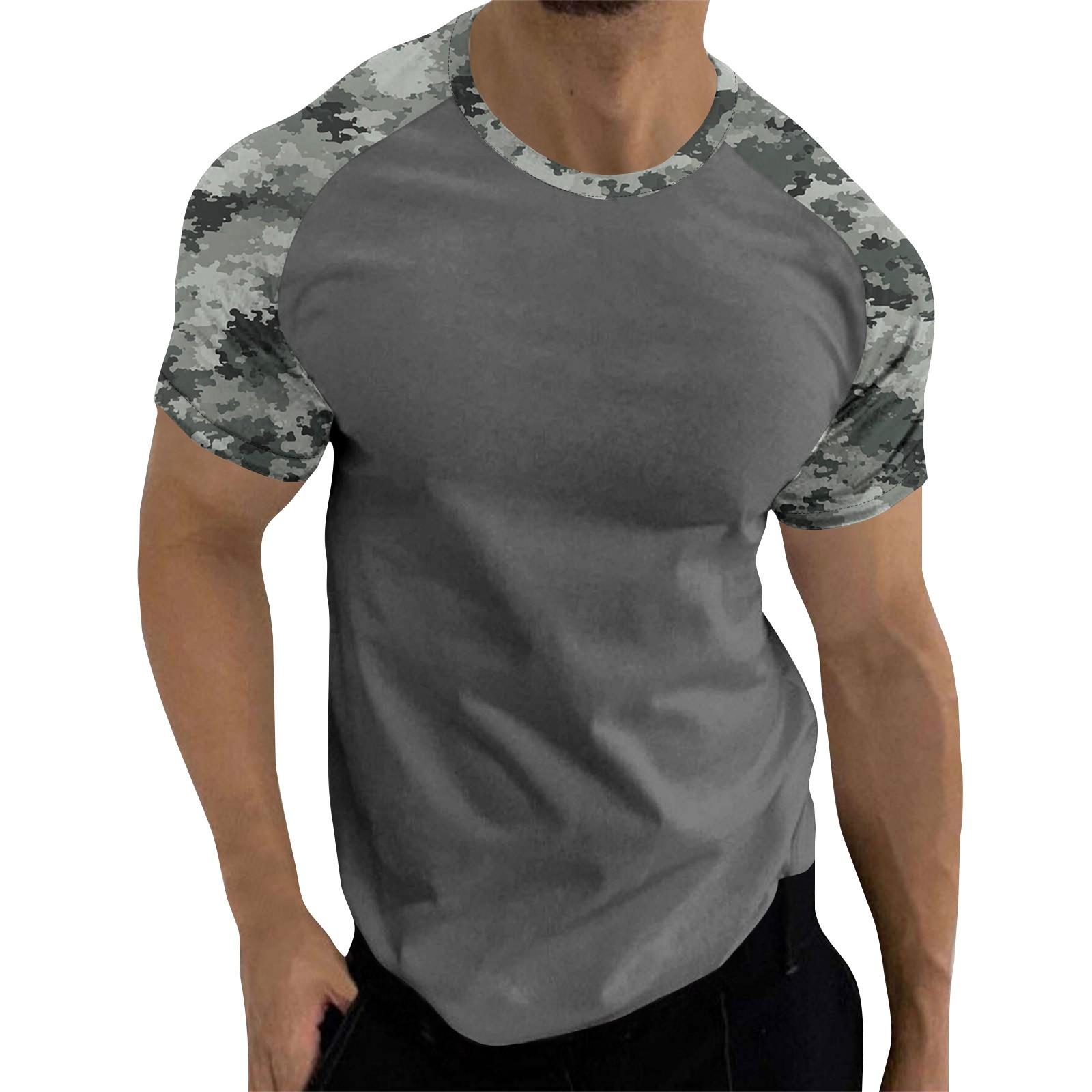 

Топ чоловічий з короткими рукавами реглан з принтом у камуфляжному стилі L