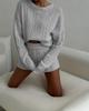 European and American women's clothing new knitted casual sweater shorts set