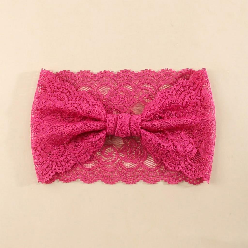 Women's Vintage Lace Hollow Out Wide Elastic Wrap Headband for Casual Everyday Wear