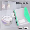 Clear 3-Ring Binder: Data Test Paper & Sheet Music Folder with Page-Turning Pockets