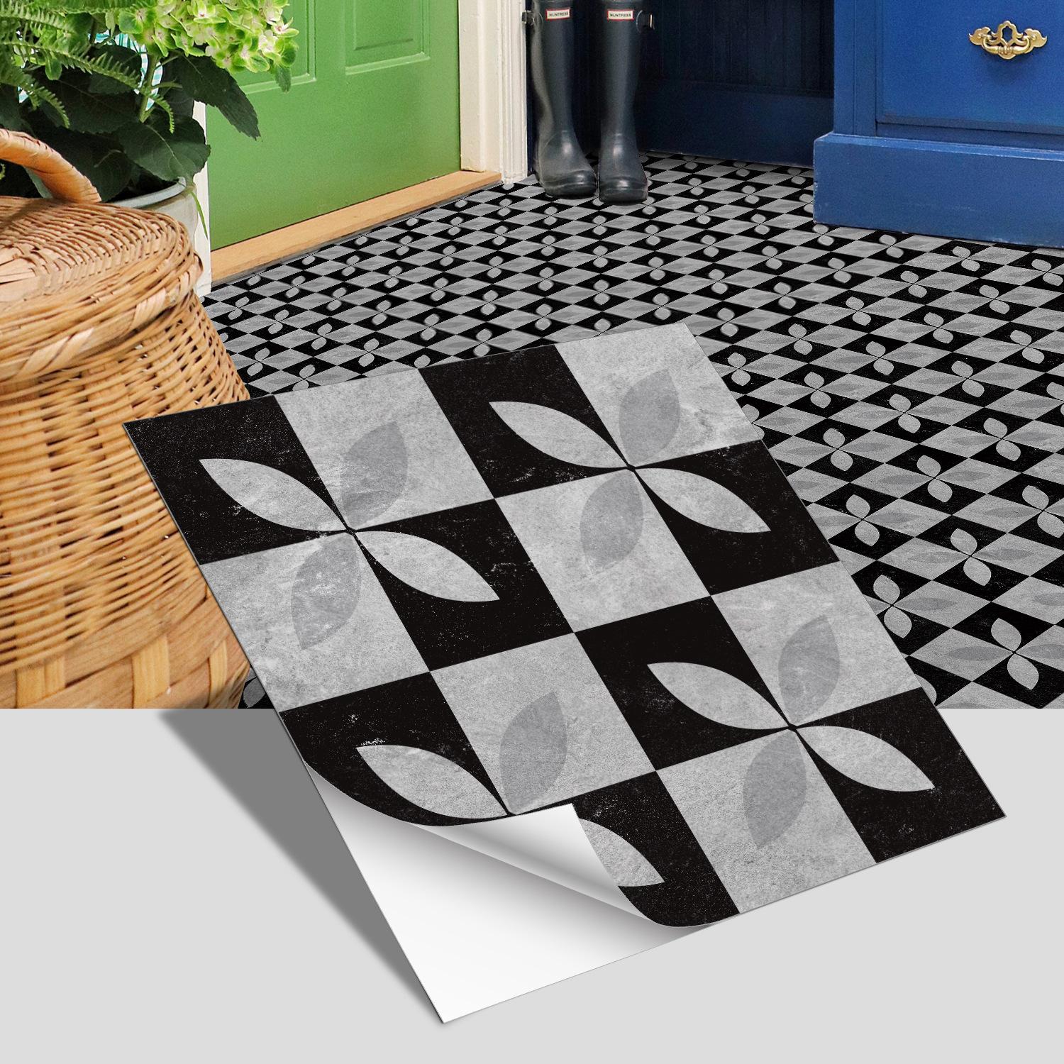 

Португальська Європейська Плитка Наклейка на Підлогу Ванна Спальня Прикраса Підлоги Потовщена Матова Наклейка на Стіну Водонепроникна Самоклеюча 20x20cm/piece