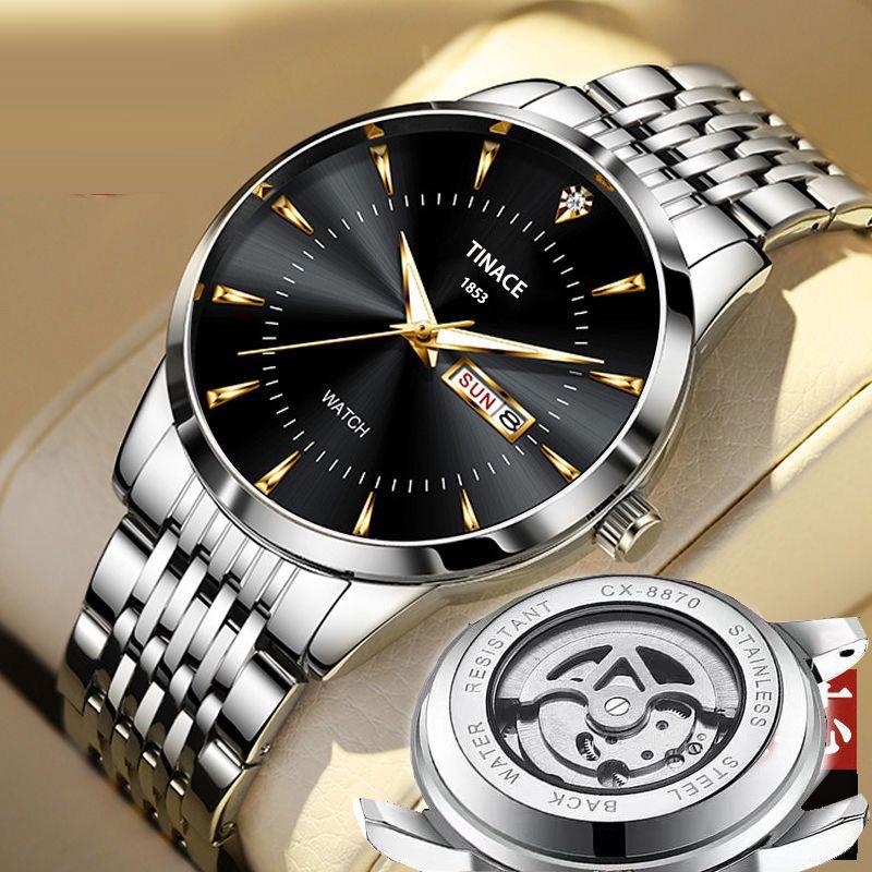 English Dual Calendar Automatic Non-mechanical Watch Men's Glow-in-the-dark Waterproof Business Casual Watch