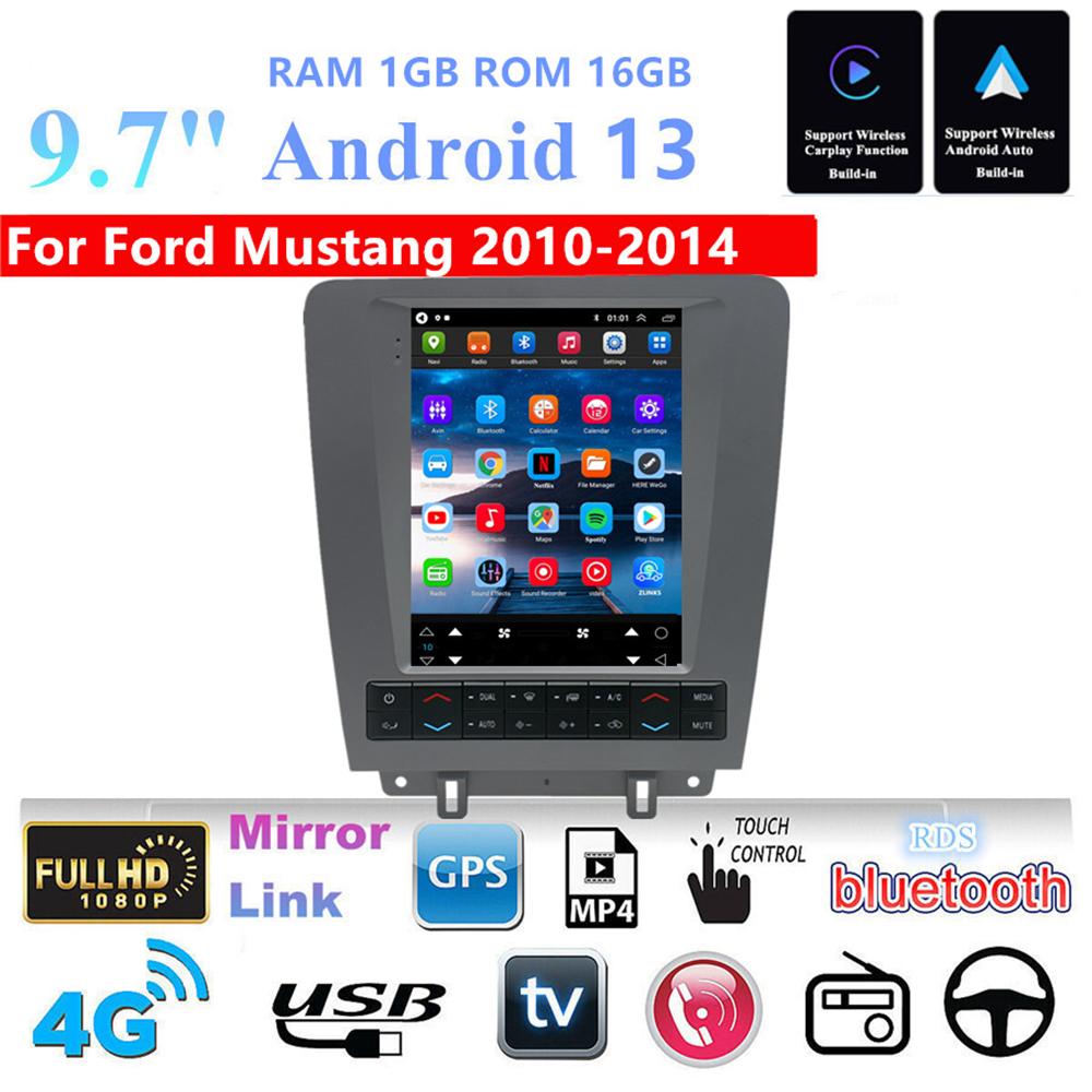 9.7'' Android 13 Carplay Car Stereo Radio Navi GPS For Ford Mustang 2010-2014