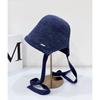 25 Early Autumn New Knitted Fisherman Hat Children's Breathable Versatile Shading Face Small Lace-up Basin Hat