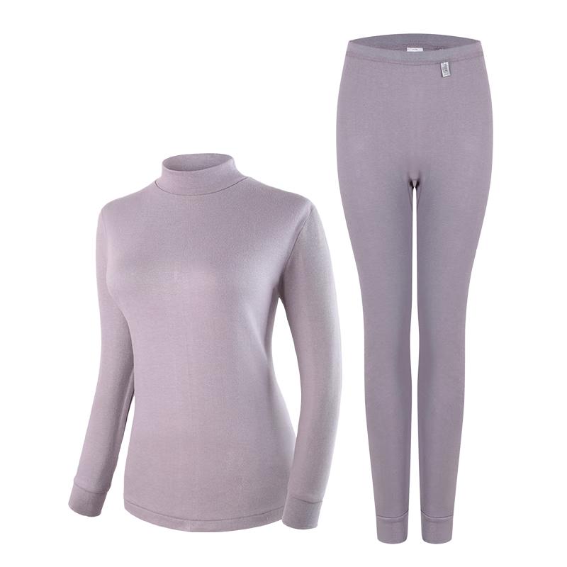 

Женский термокомплект из 100% хлопка Yiershuang с полувысоким воротником и антистатическим эффектом XL