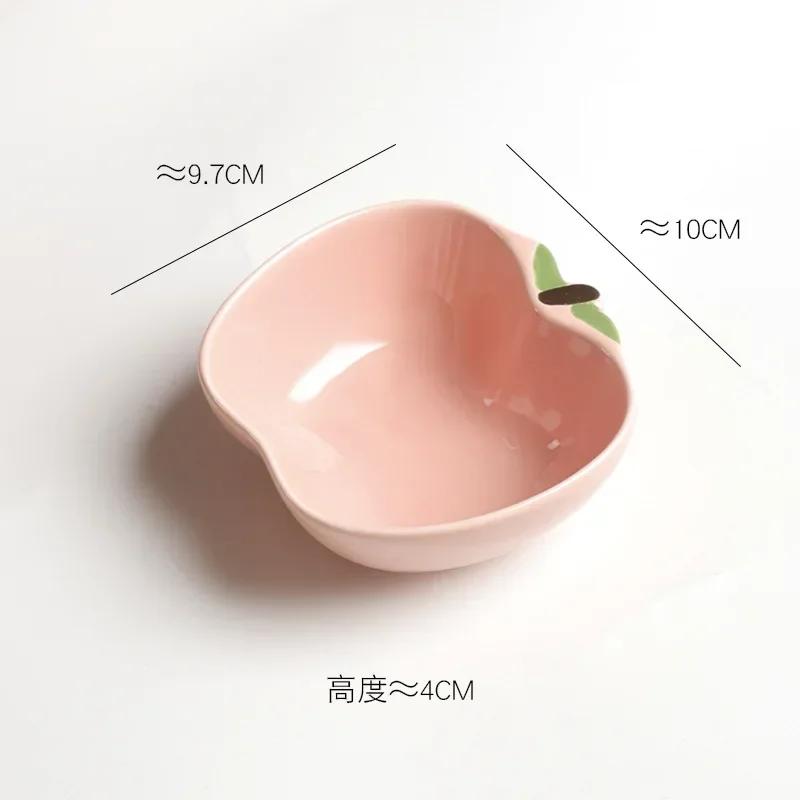 2025 Korean Style Creative Fruit Ceramic Tableware Small Condiment Dish Ceramic Soy Sauce Vinegar Hot Pot Barbecue Dipping Plate