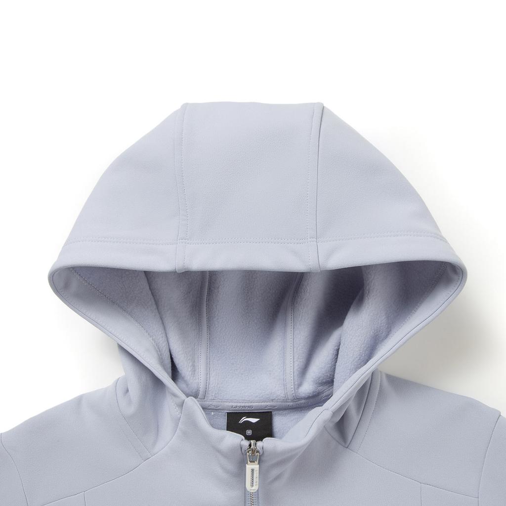 Li Ning Fitness Series Versatile Comfortable Brand Logo Casual Thick Fleece Simple Warm Jacket Women Jackets AFDVB66-4