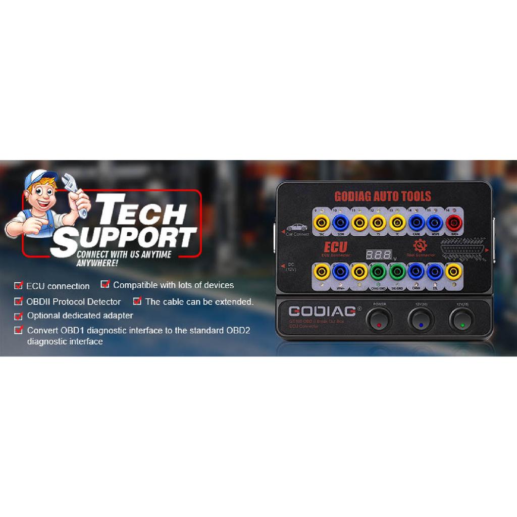GODIAG GT100 Pro OBDII Break Out Box ECU Connector FEM/BDC CAS4/CAS4+ Testplatform voor Xhorse VVDI2/ Autel IM608/K518ISE/CGDI