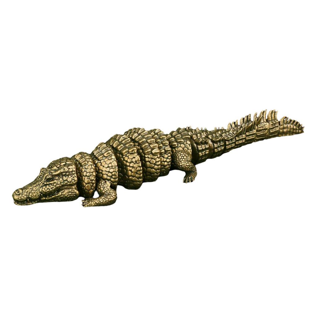 Brass Reptile Sculpture Home Accent Piece