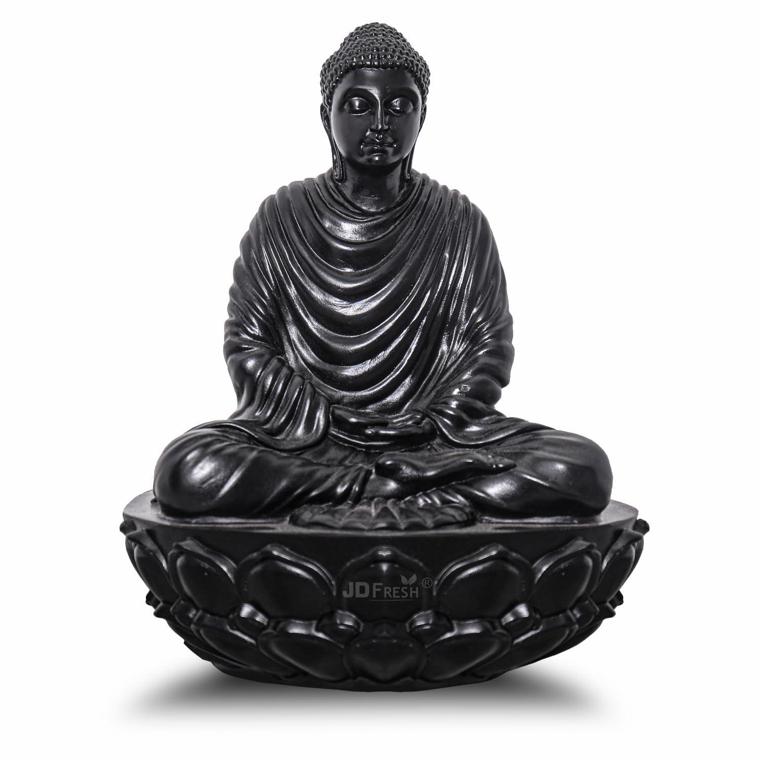 

6 Inch Gautam Buddha Statue/Resin Idols for Home/Showpiece for Home Decor/Decorative Items чёрный