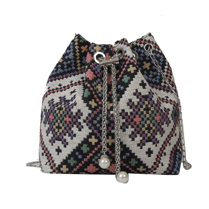 Eimertasche mit Retro-Textur, Damen 2025 Frühling und Sommer, neue lässige kleine Stofftasche, vielseitige Mori-Kette, Umhängetasche