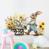 Vintage Oil Painting Easter Eggs Cartoon Bunny Wall Sticker Self-Adhesive Removable for Living Room Background Home Decor