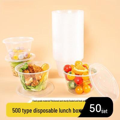 Disposable Round Meal Box with Lid