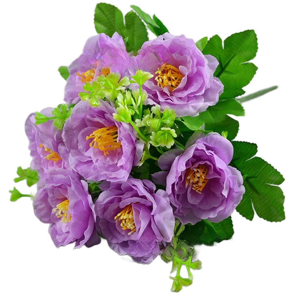 Realistic Silk Petals Artificial Flowers Plastic-wrapped Wire Stems