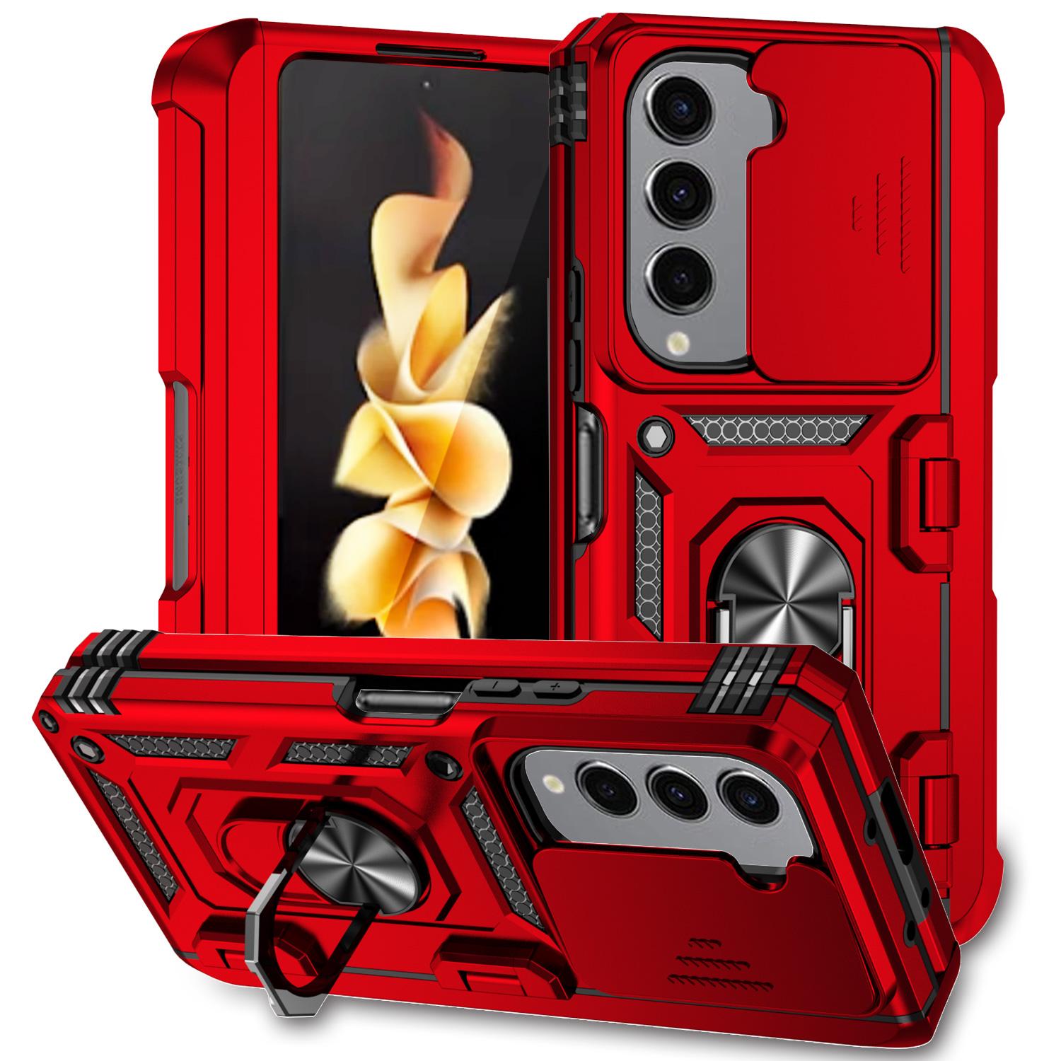 

Захисний чохол 3 в 1 для телефону Samsung Z Fold 5 4 Fold5 Fold4 Магнітний автомобільний тримач для кільця Задня кришка для Galaxy Z Fold 5 5G For Samsung Z Fold 5 червоний