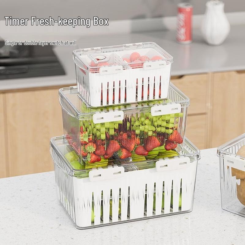 ZISIZ Food Grade Fridge Storage Container Set