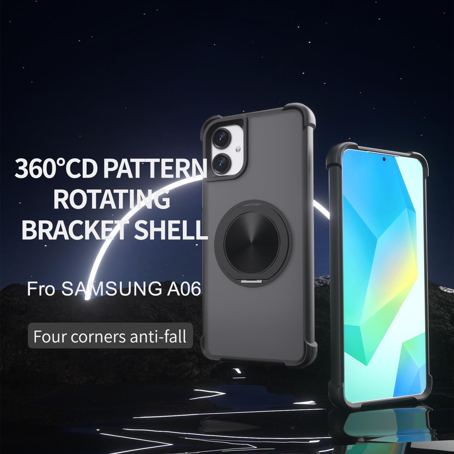 

For Samsung Galaxy A06 4G Case Compatible with MagSafe CD Vein Kickstand TPU+PC Phone Cover Gold