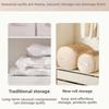 Large Capacity Cylinder Quilt Storage Bag Striped Pattern Compressible Bedding Organizer  Wardrobe