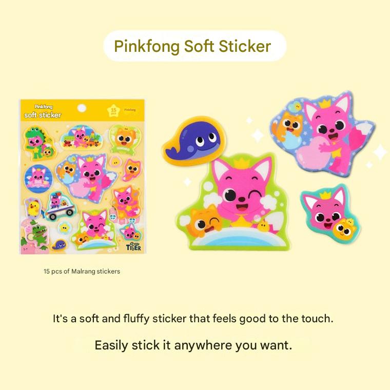 Feito na Coreia – Série de Adesivos My Little Tiger x Pinkfong (6 opções)