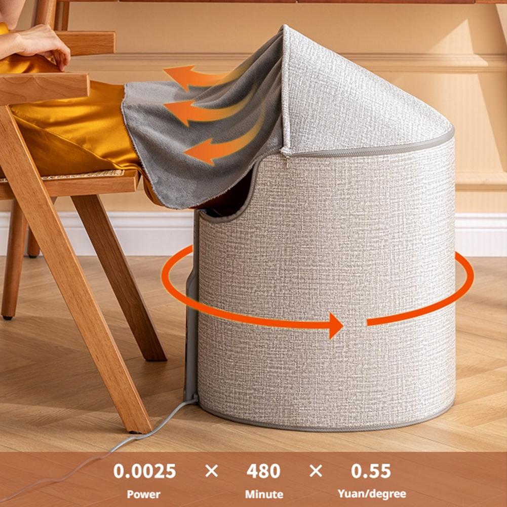 Portable Underfoot Leg Heater With 5-speed Temperature Control Automatic Power-off And Wool Blanket Temperature Locking