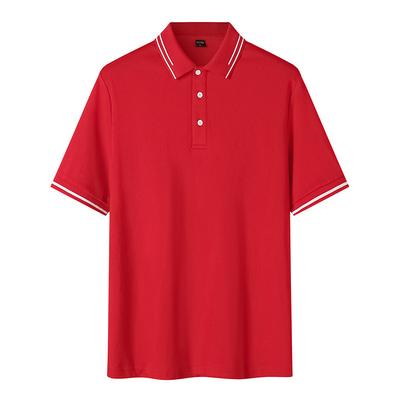 Summer Short Sleeved T-shirt Men's Lapel Polo Shirt Couple Polo Shirt