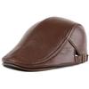 HT4850 Mens Berets Women New High Quality Autumn Winter Genuine Leather Hat Male Female Ivy Flat Cap Vintage Plus Size Beret Cap