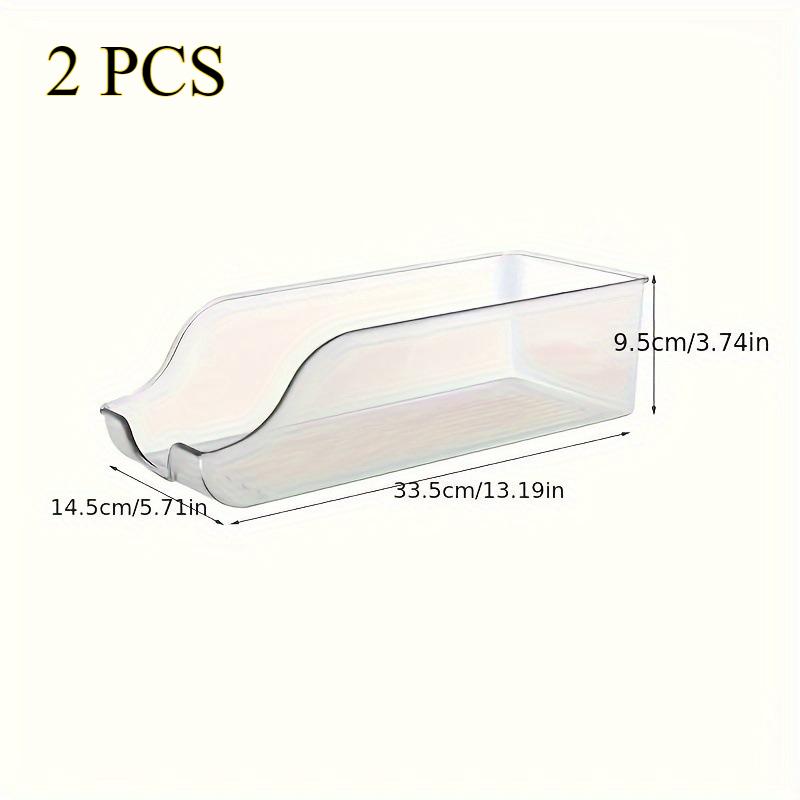 

2pcs Stackable Clear Can Organizer, Non-Foldable Refrigerator Soda Beer Can Storage Holder, Fridge Pantry Countertop Organizing