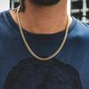 Vnox Cuban Chain Necklace for Men Women,Basic Punk Stainless Steel Curb Link Chain Chokers,Vintage Gold Color Solid Metal Collar