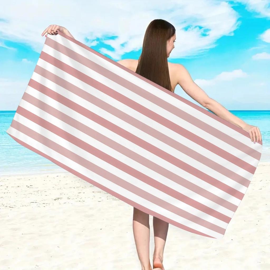 Nautical Anchor Beach Towel 2D Flat Printed Peach Skin Bath Towel Soft Quick Dry For Summer Vacation Swimming Pool