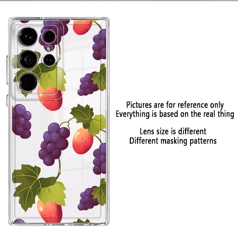 Case for Samsung Galaxy S26 S23 Ultra S25 Edge S21 S24 S22 FE S20 Plus Note 20 Ultra 10 Phone Cover Simple Fruits