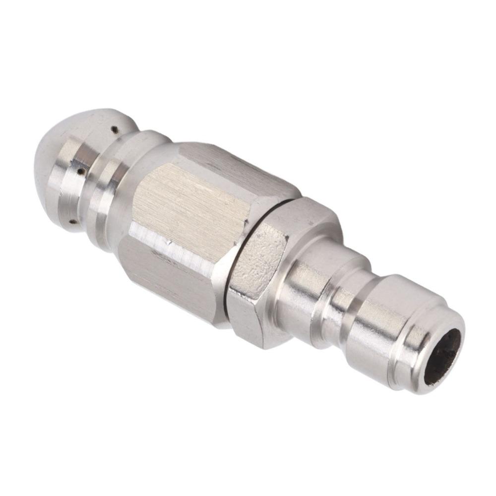4PCS 55mm Sewer Jet Nozzle 5000 PSI with 1/4 Inch Quick Connector Pipe Cleaning Rotary Nozzle Mini Multi-Directional Jets