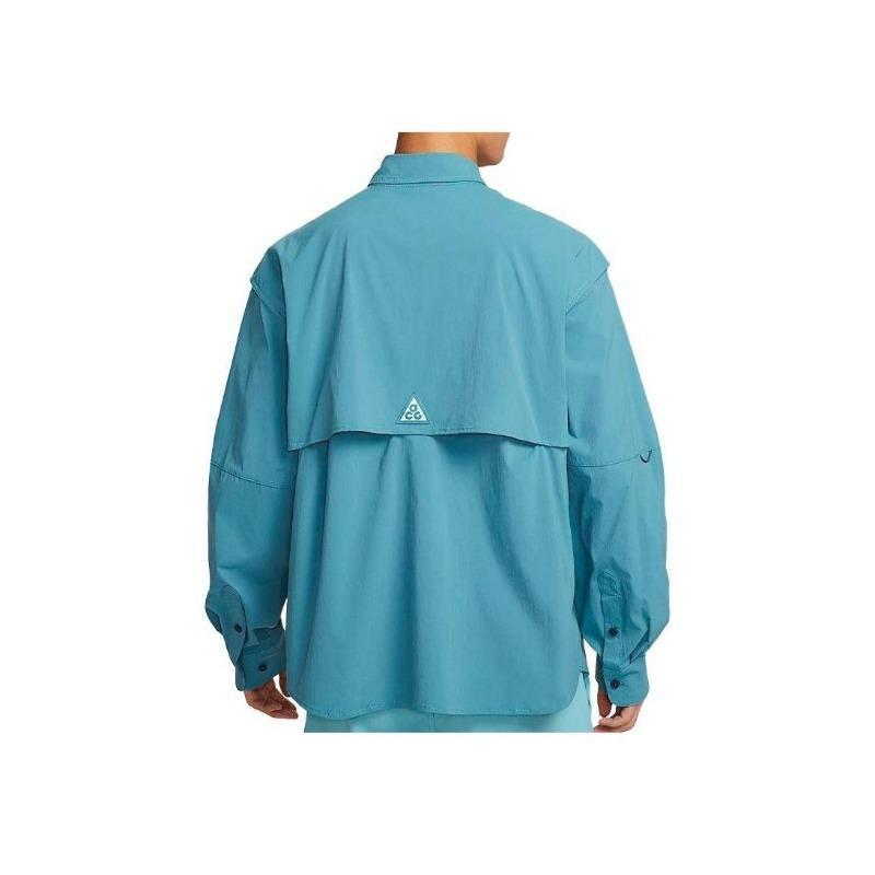 Nike Dri-FIT ADV ACG Orb Weaver Quick-Dry Versatile Simple Long Sleeve Shirt Men Shirts Smoke-Gray Lightning-Blue Mountain-White HJ2466-006