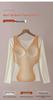 Thermal Wool & Silk Base Layer Set with Seamless Integrated Bra and Chest Pads for Autumn Warmth