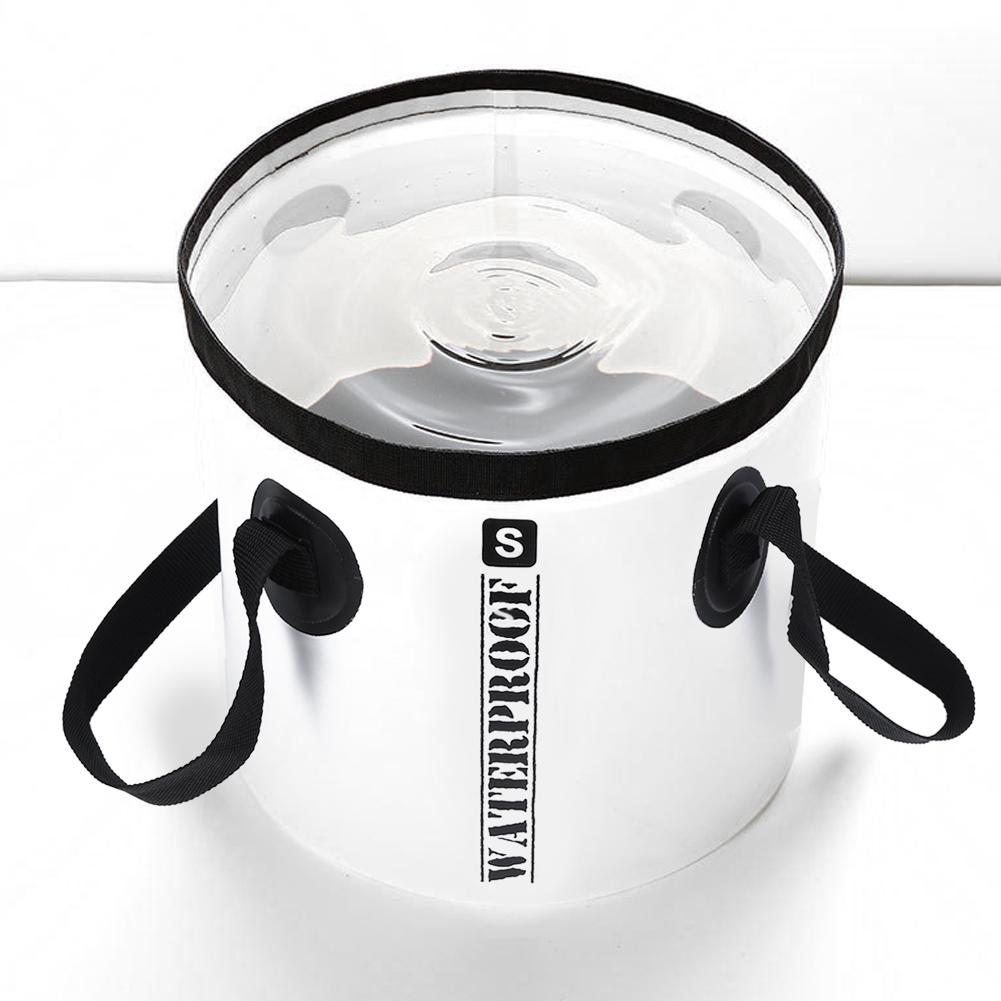 PVC Waterproof Lightweight Folding Bucket Portable Water Container for Outdoors Activities