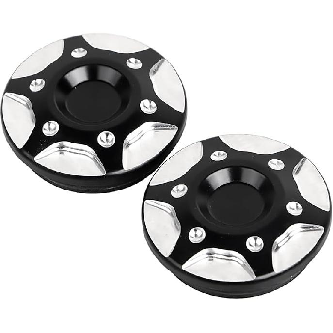 Flat Style Black Swingarm Pivot Bolts Covers Aluminum for Harley Touring Electra Street Glide Road King Road Glide Special FLHXS FLHX 1996-2023