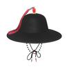 Black Sun Hat Traditional Flying Fish Costume Hat Wide Brim UV Protection Fishing Idol Cosplay Cap Headwear
