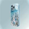 Blue Haibei Tempered Glass Phone Case Suitable for iPhone 17 16 15 14 13 12 11 Pro/Max/Plus Anti Drop and Shockproof Back Cover