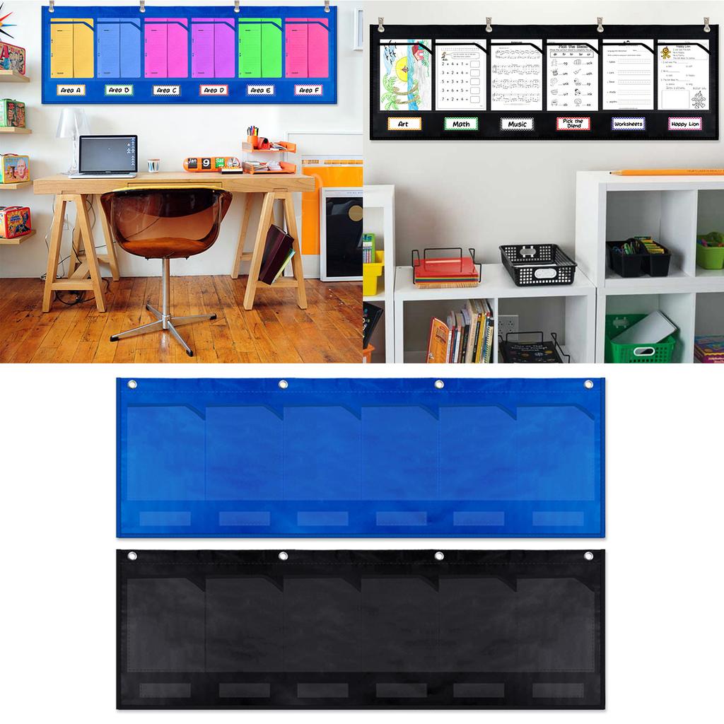 Storage Pocket Chart, Wall Storage Pocket Chart for Children Drawings,